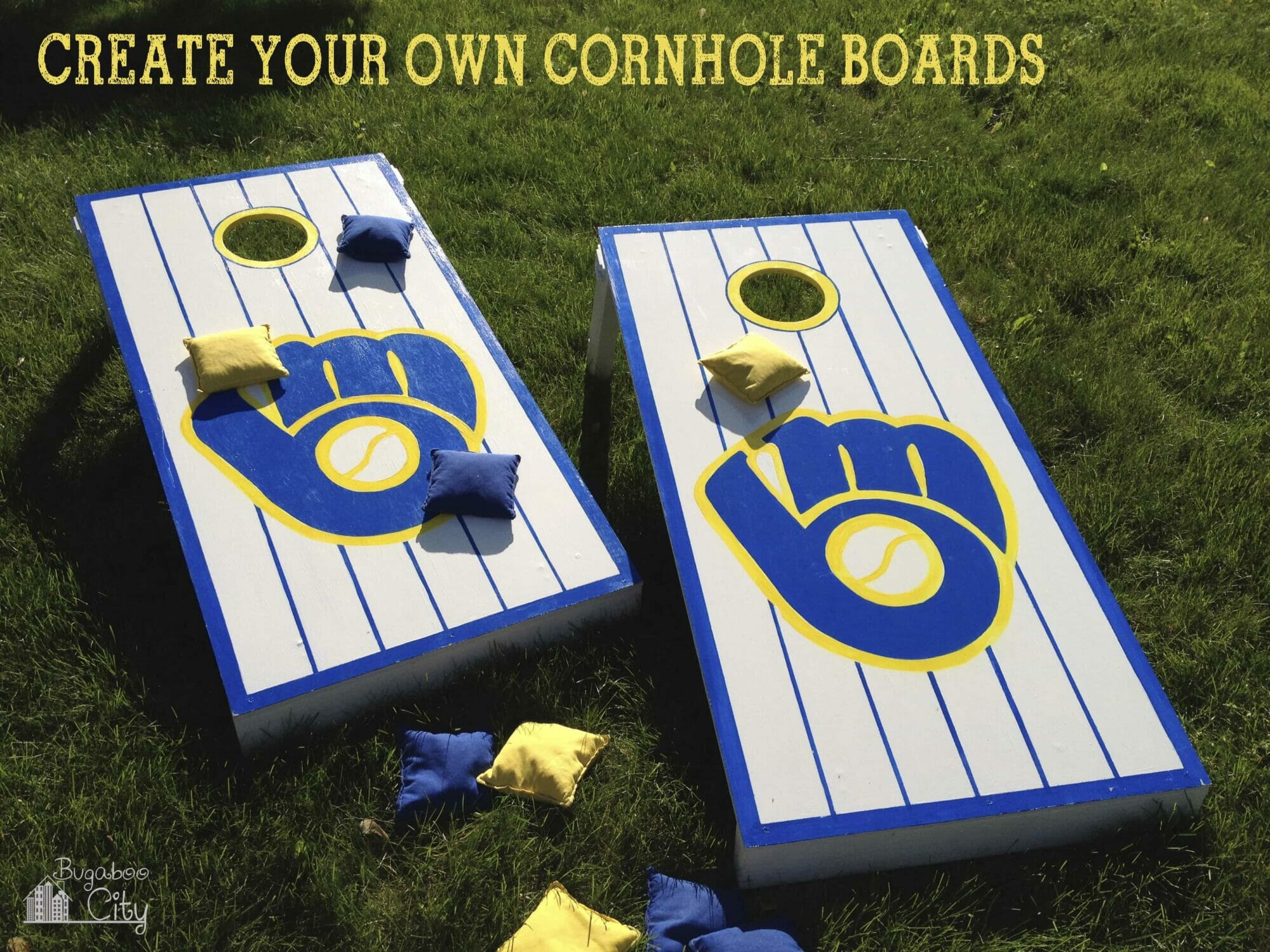 DIY Cornhole Boards - Crafting Cheerfully
