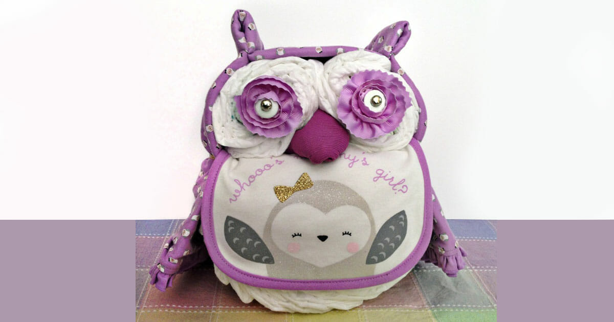 DIY Owl Diaper Cake Tutorial Crafting Cheerfully
