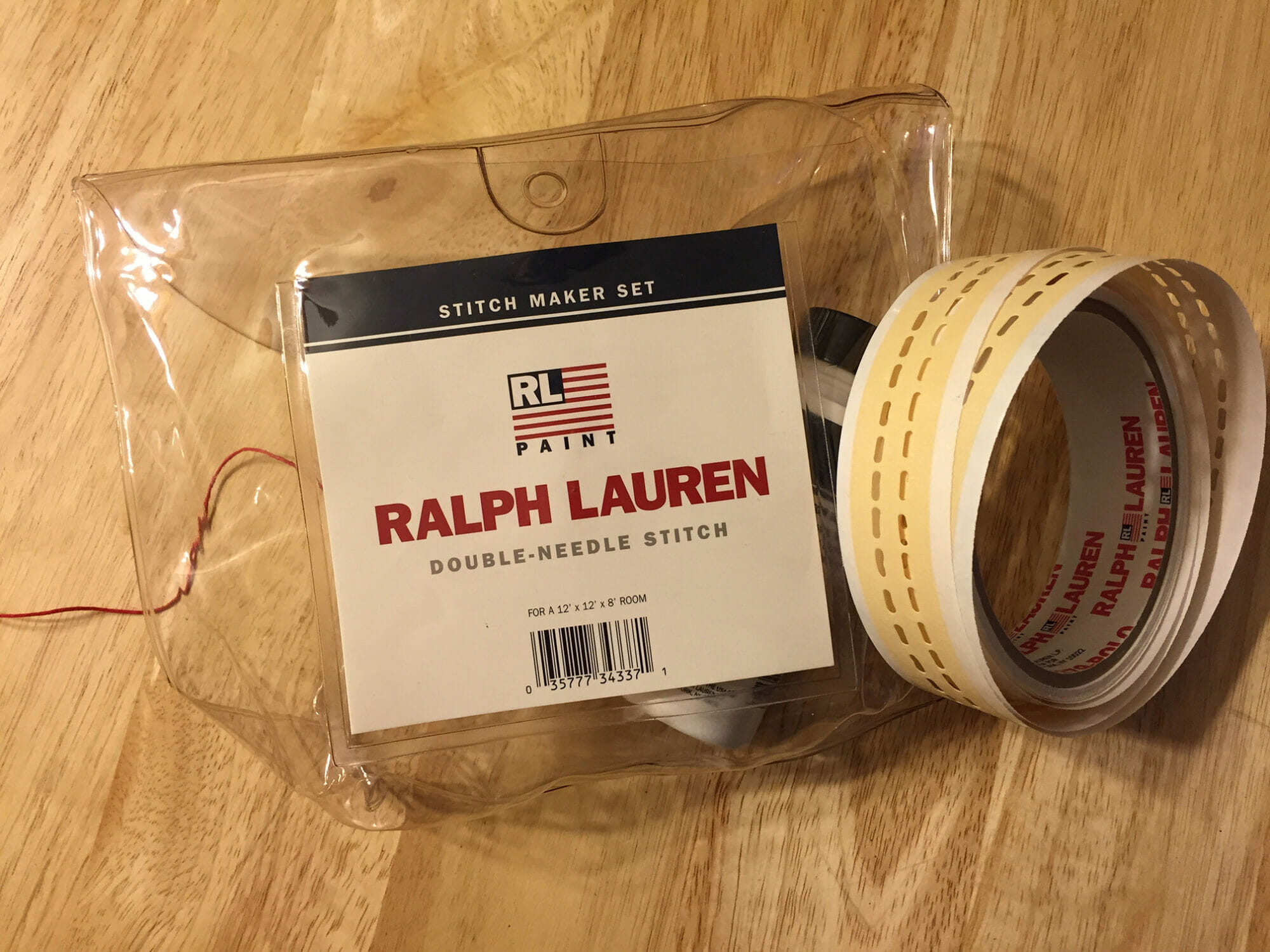 Ralph Lauren Paint Kit with tape that creates dashed lines.