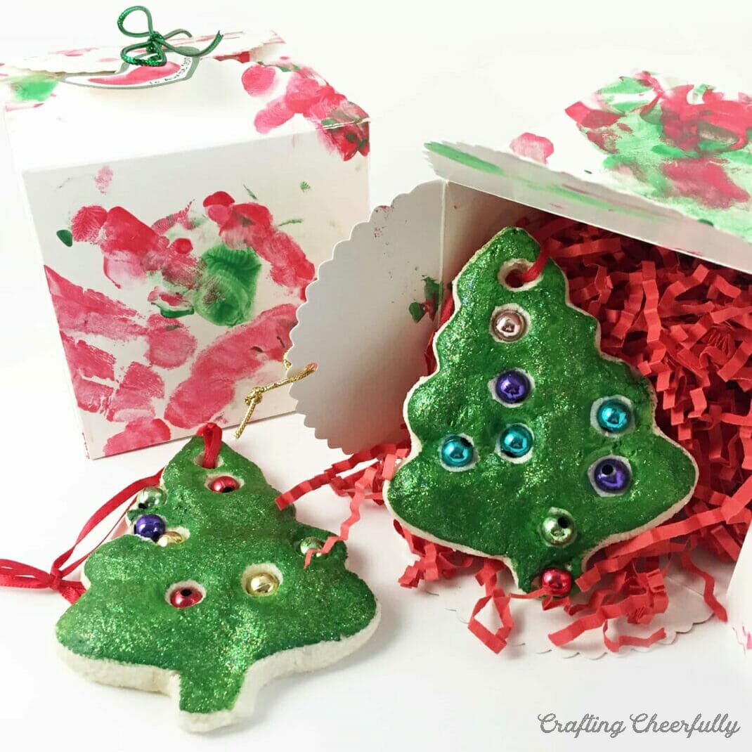 Salt Dough Ornament and Gift Box: A Gift from your Toddler!