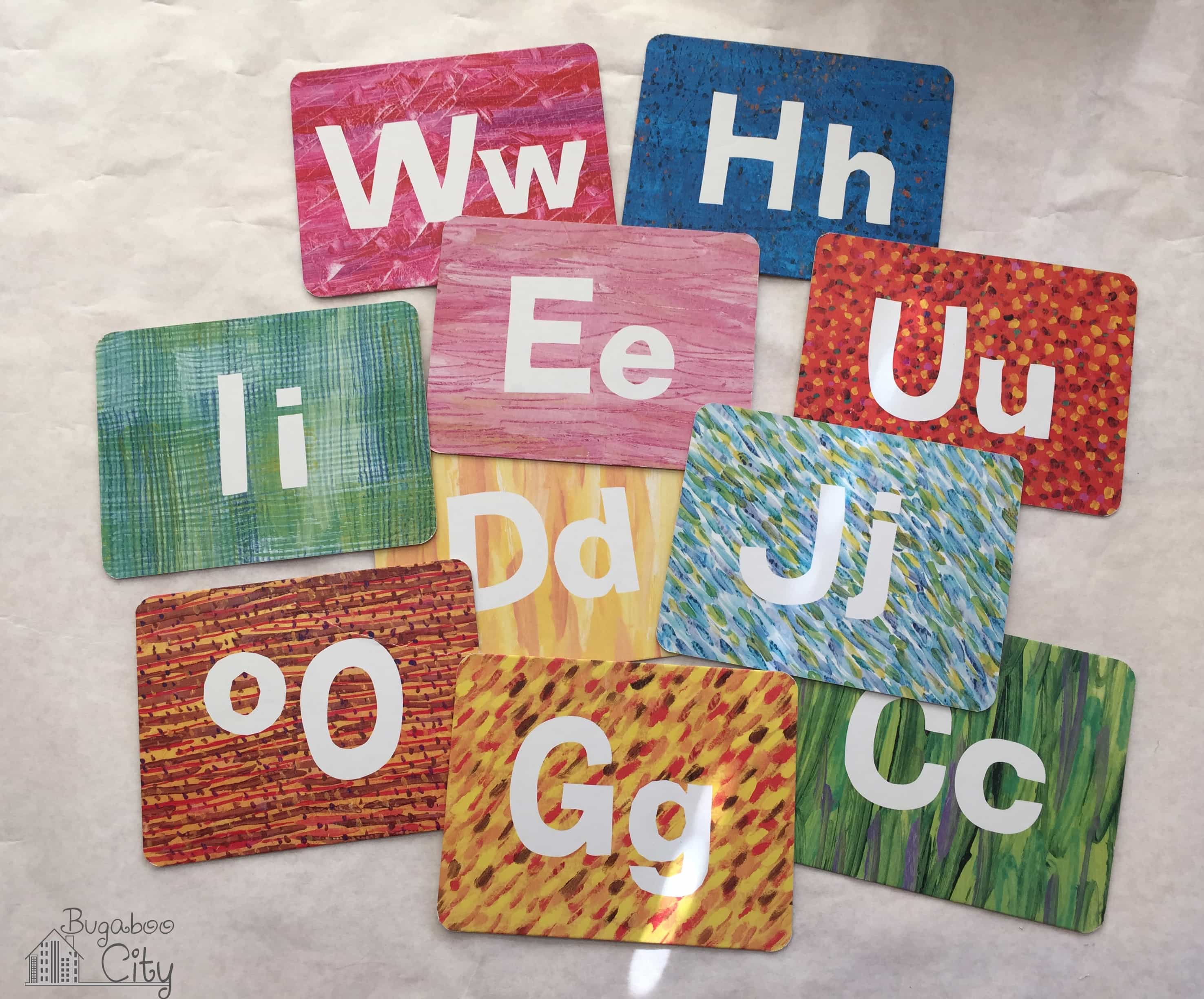 Eric Carle Inspired Alphabet Flashcards