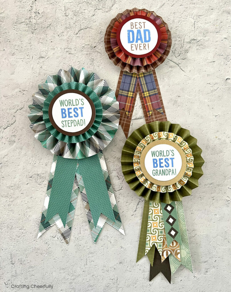 DIY Father's Day Award Ribbons - Crafting Cheerfully