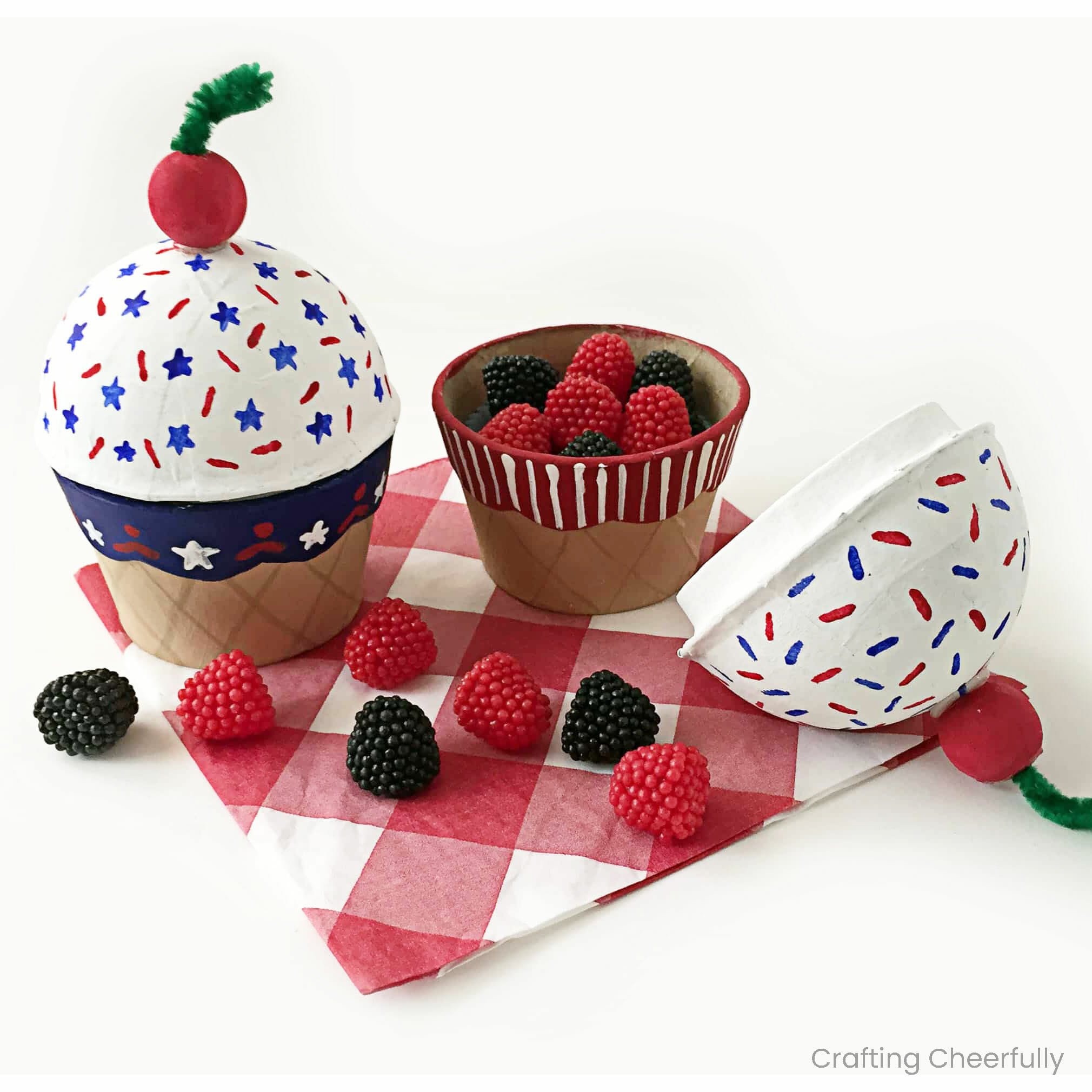 Patriotic Ice Cream Cone Treat Box