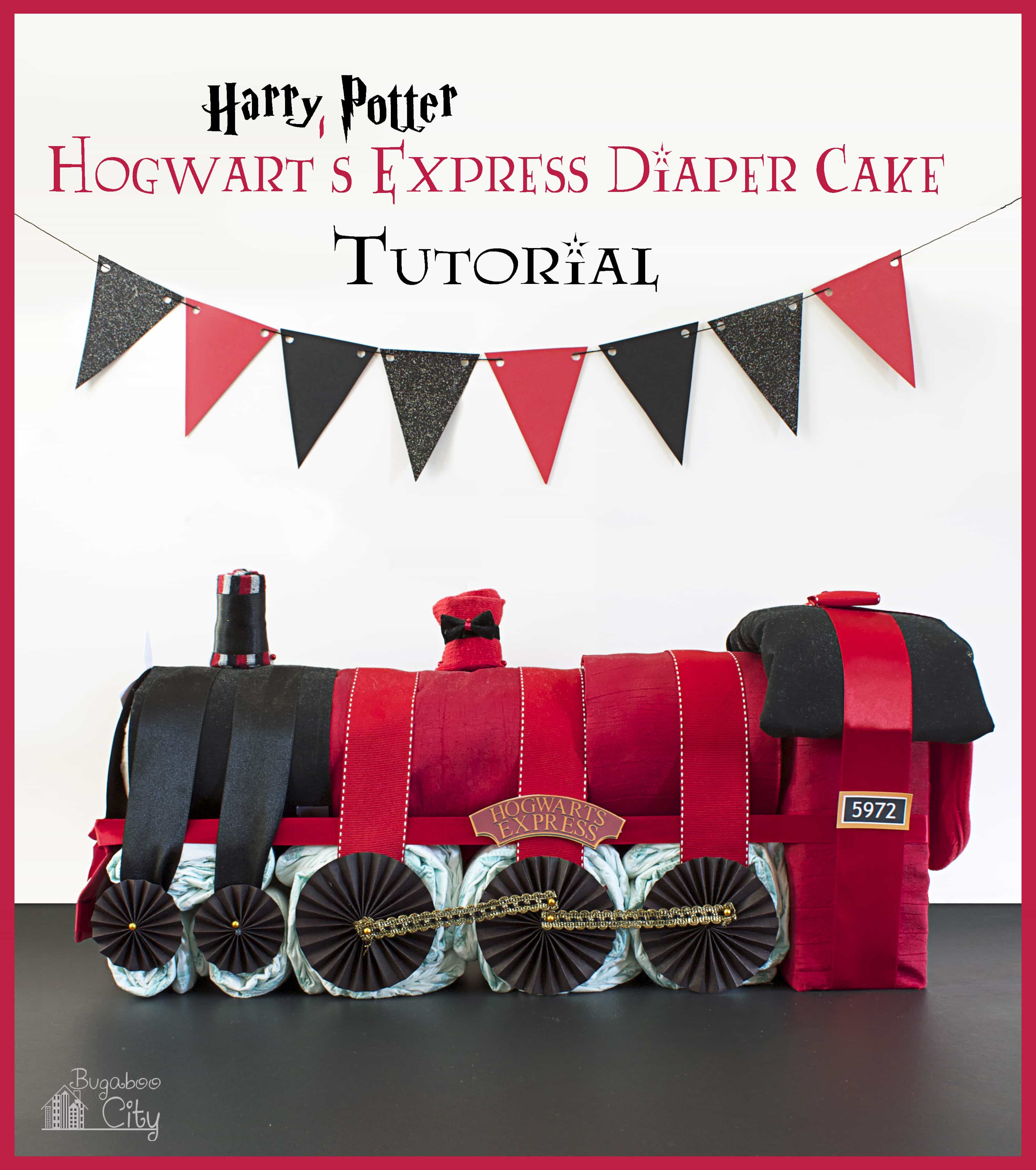 Harry Potter Hogwarts Express Diaper Cake Crafting Cheerfully
