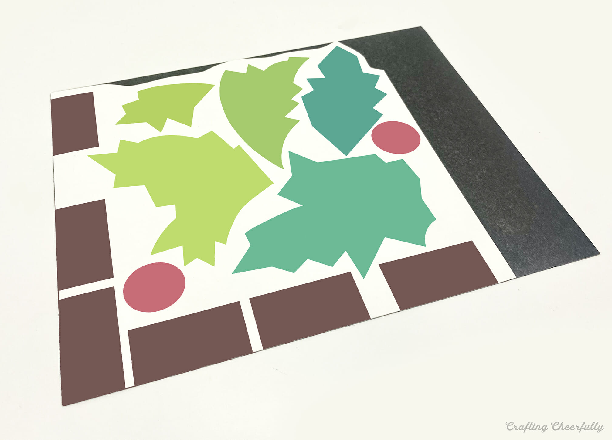 Printable palm tree adhered to a magnetic sheet. 