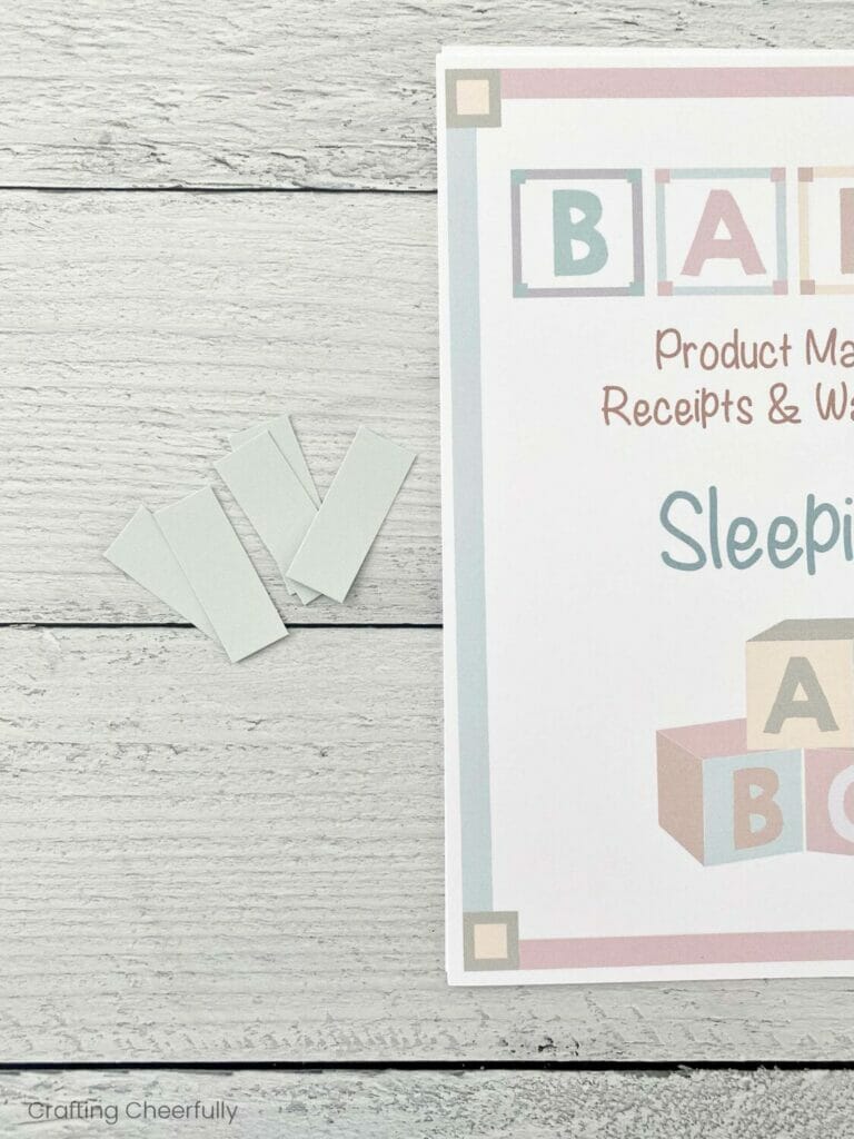Binder for Organizing Baby Product Manuals - Crafting Cheerfully