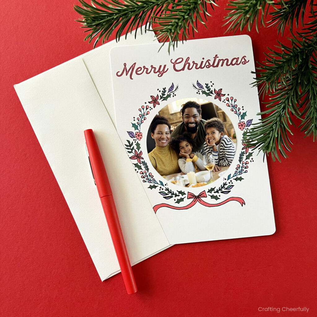 DIY Holiday Photo Cards - 2 Free Printable Designs! - Crafting Cheerfully