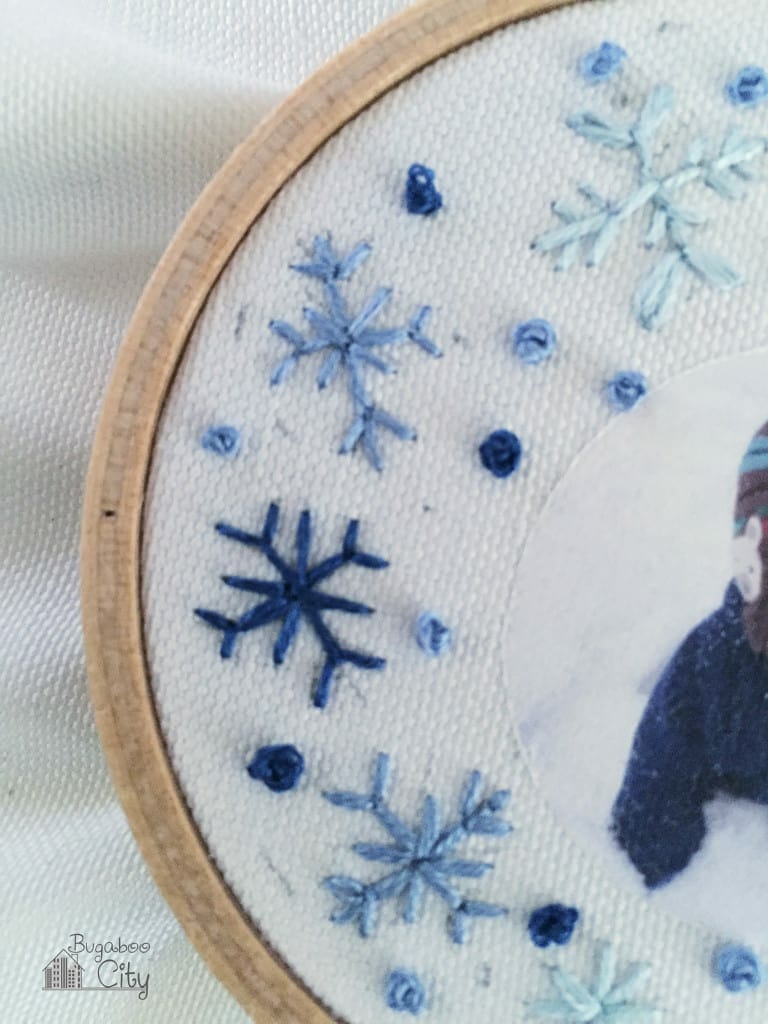 DIY Embroidery Hoop Photo Ornament 