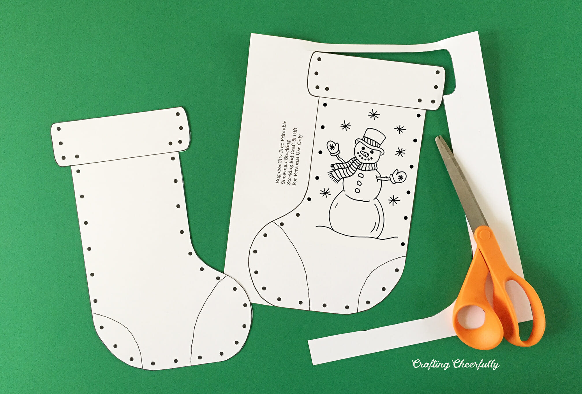 Wrapping Paper Stocking Toddler Craft