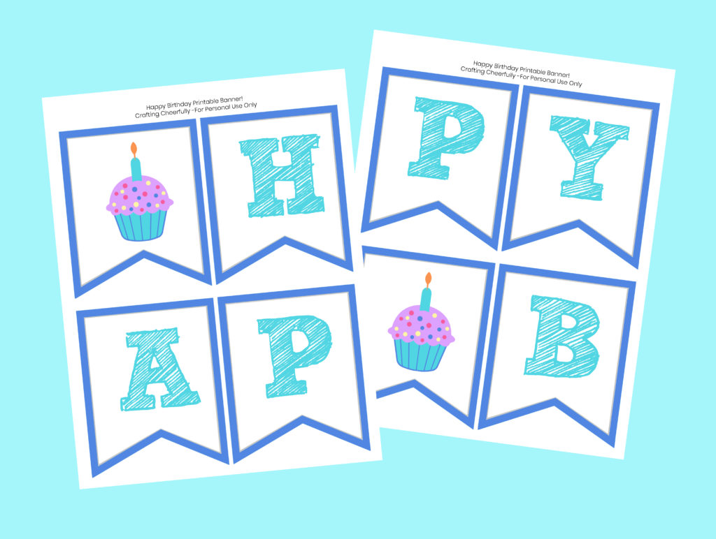 Free Printable Happy Birthday Banner! - Crafting Cheerfully With Regard To Free Printable Happy Birthday Banner Templates