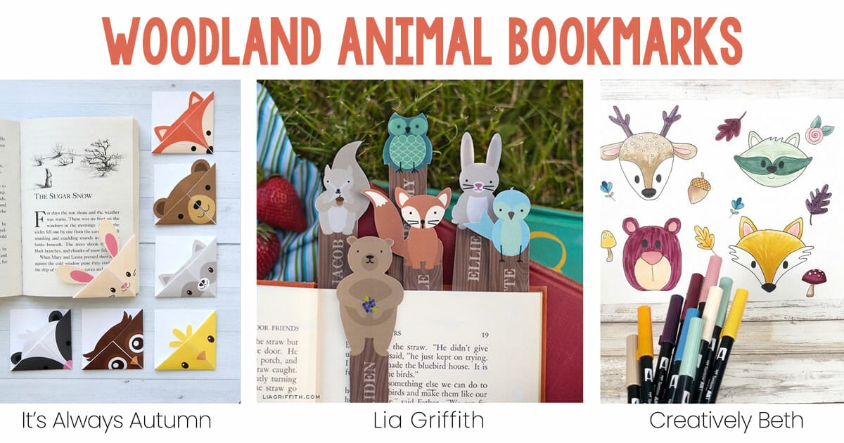 Cute Woodland Animal Bookmarks! Crafting Cheerfully