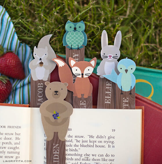Woodland bookmarks.