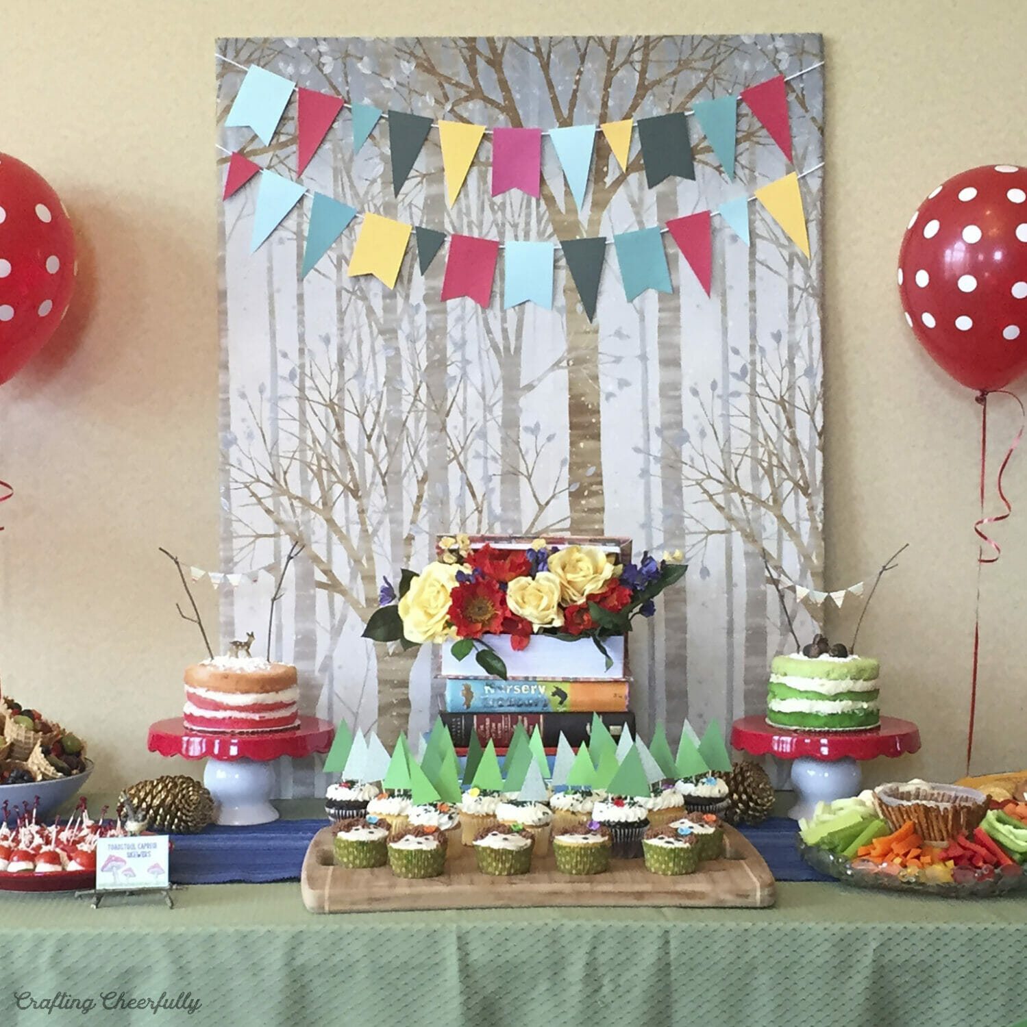 Diy Food Table Backdrop Using Fabric Crafting Cheerfully