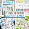23 Free Printable Bingo Games - Crafting Cheerfully