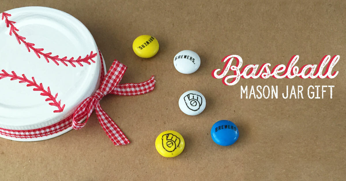 DIY Baseball Mason Jar Gift Crafting Cheerfully