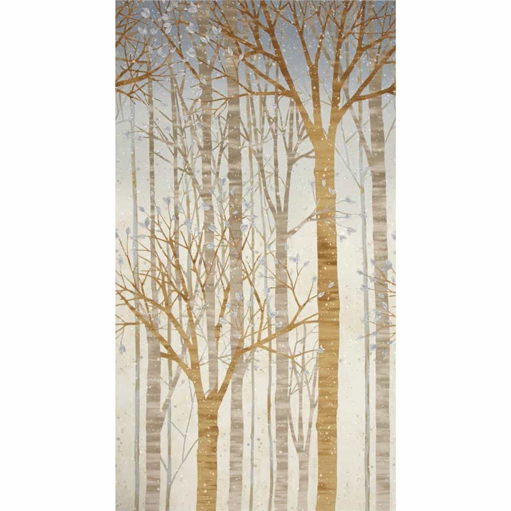 Robert Kaufman Sounds of the Woods Metallic Large Tree Shadow