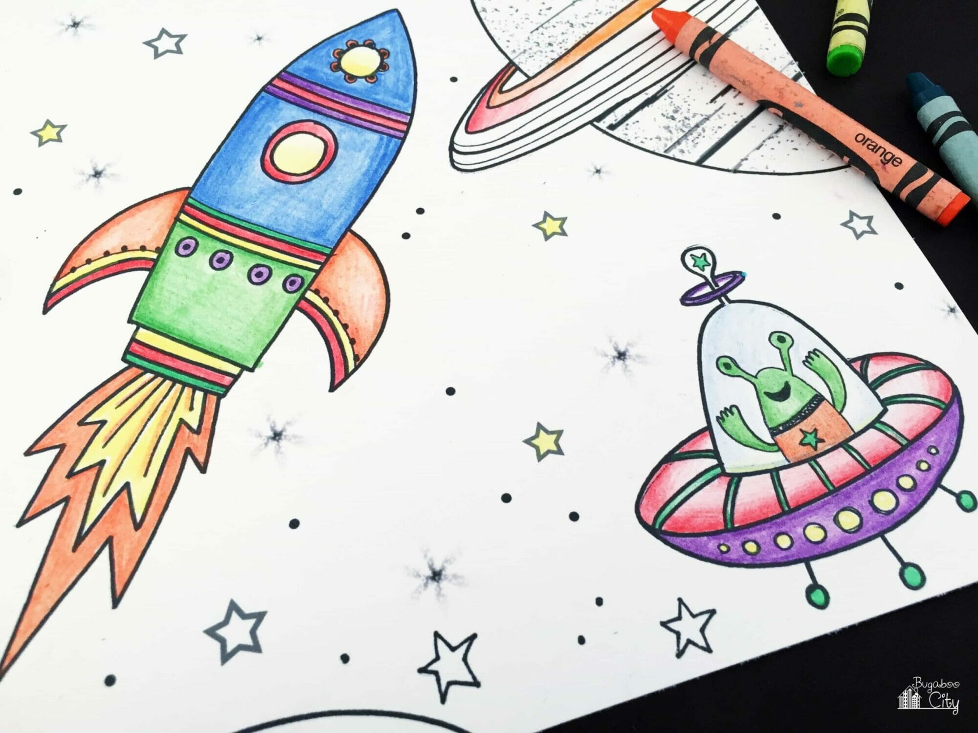 Free Printable Outer Space Coloring Pages - Crafting Cheerfully
