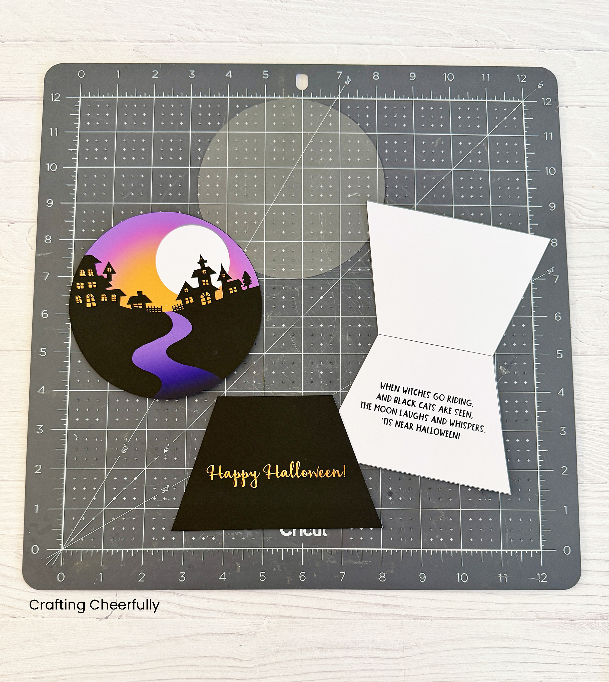 The four pieces needed for the card.