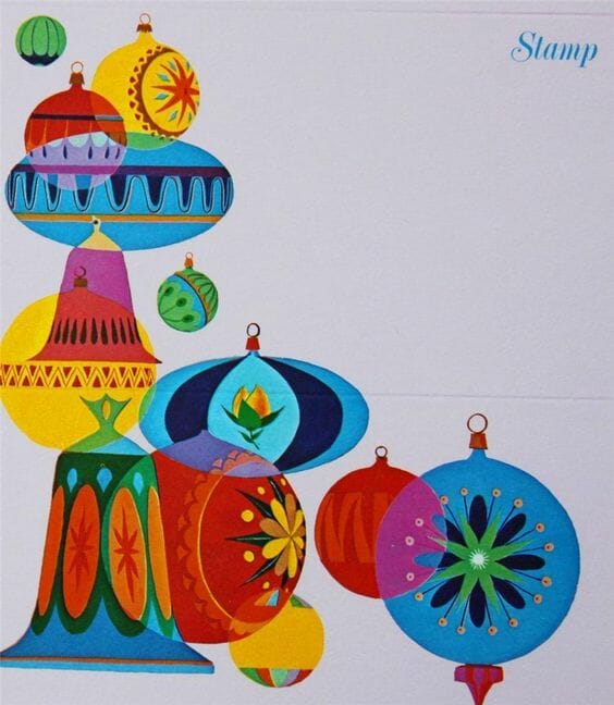 1950s Retro Christmas Card