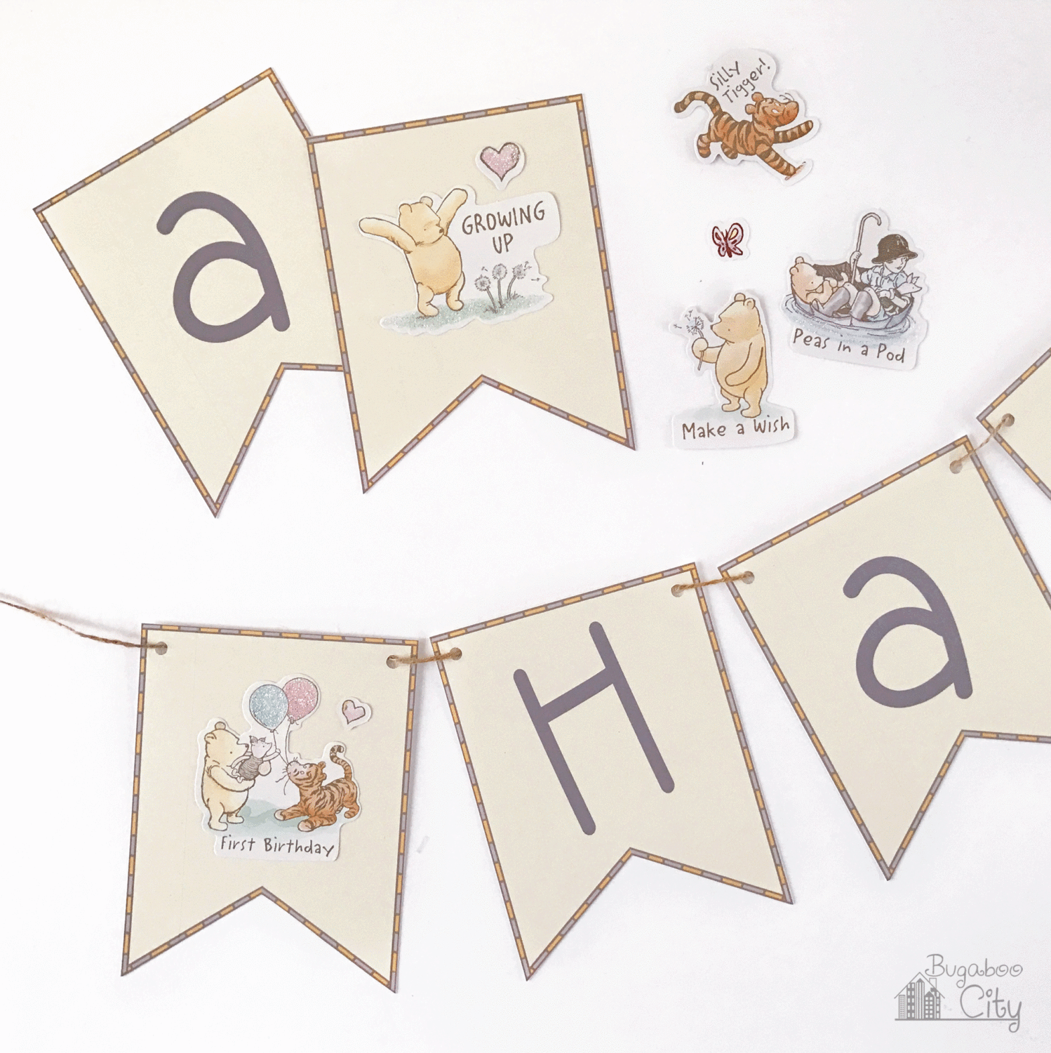 Download Diy Winnie The Pooh Birthday Banner Crafting Cheerfully