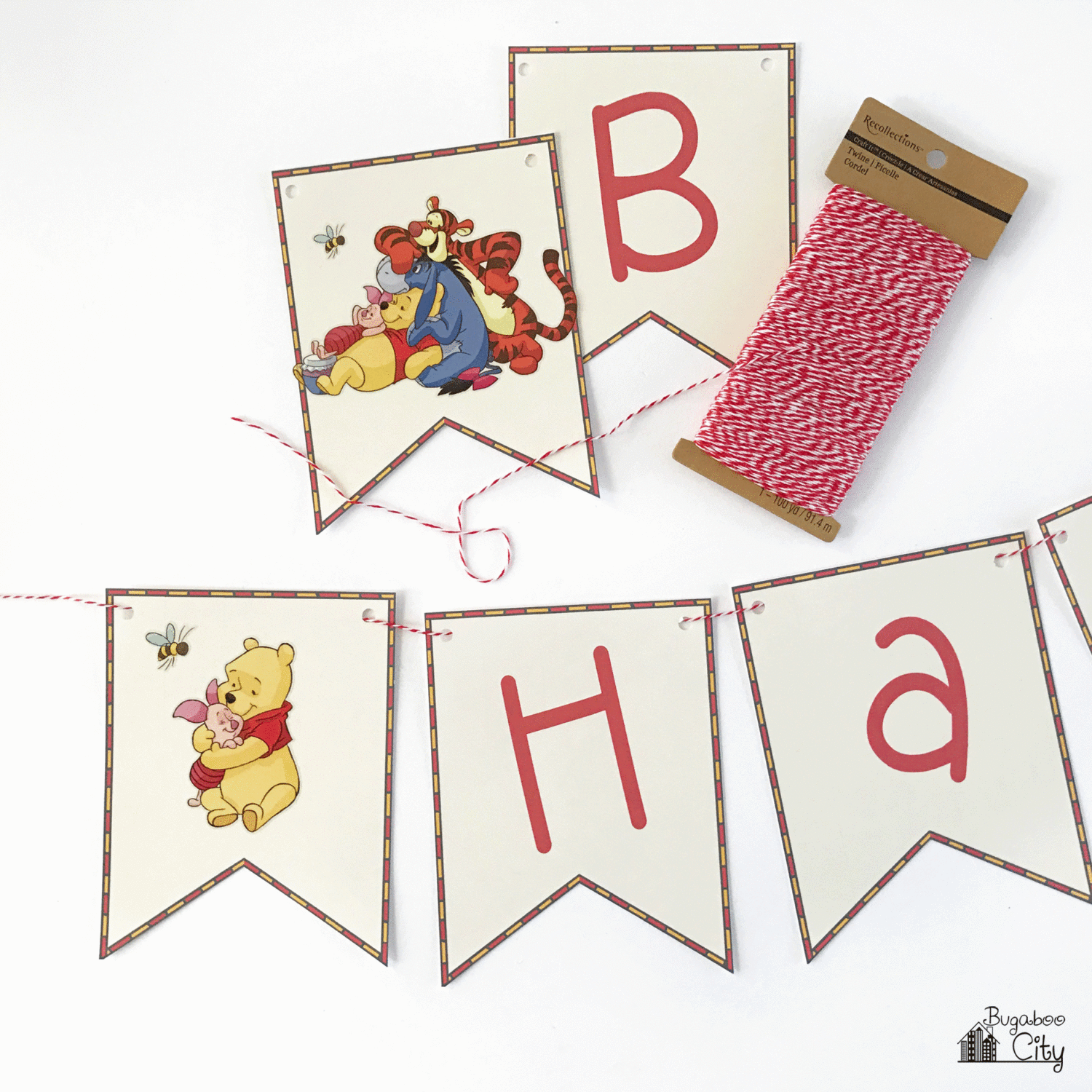 Winnie the Pooh Happy Birthday Banner Craft