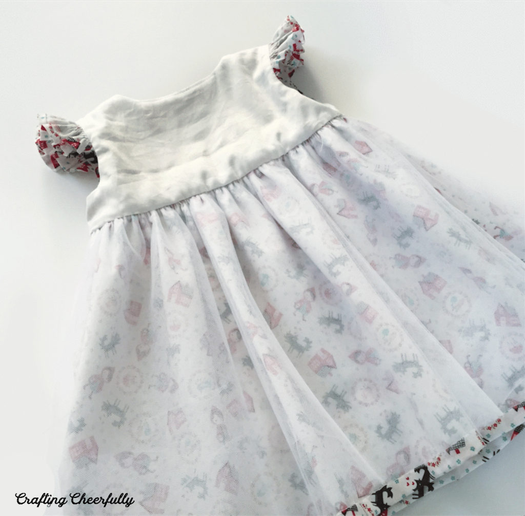 Inside look of Little Red Riding Hood baby dress.