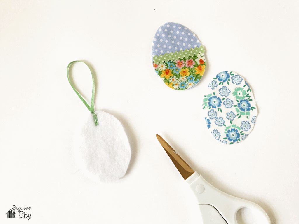 DIY Easter Egg Ornaments from Fabric Scraps