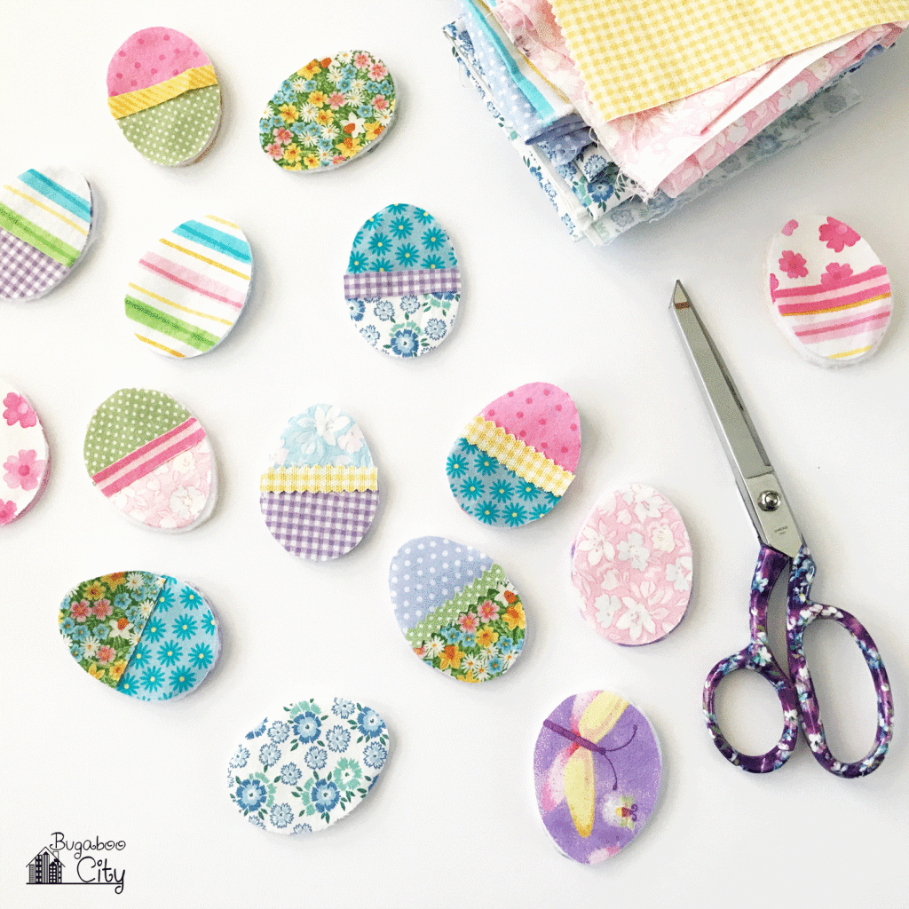 DIY Easter Egg Ornaments from Fabric Scraps