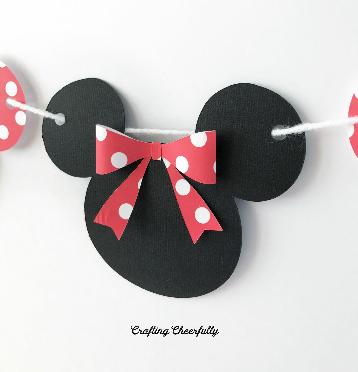 MINNIE Mouse Bow SVG Solid Red Polka Dot Vinyl Layered Cut 