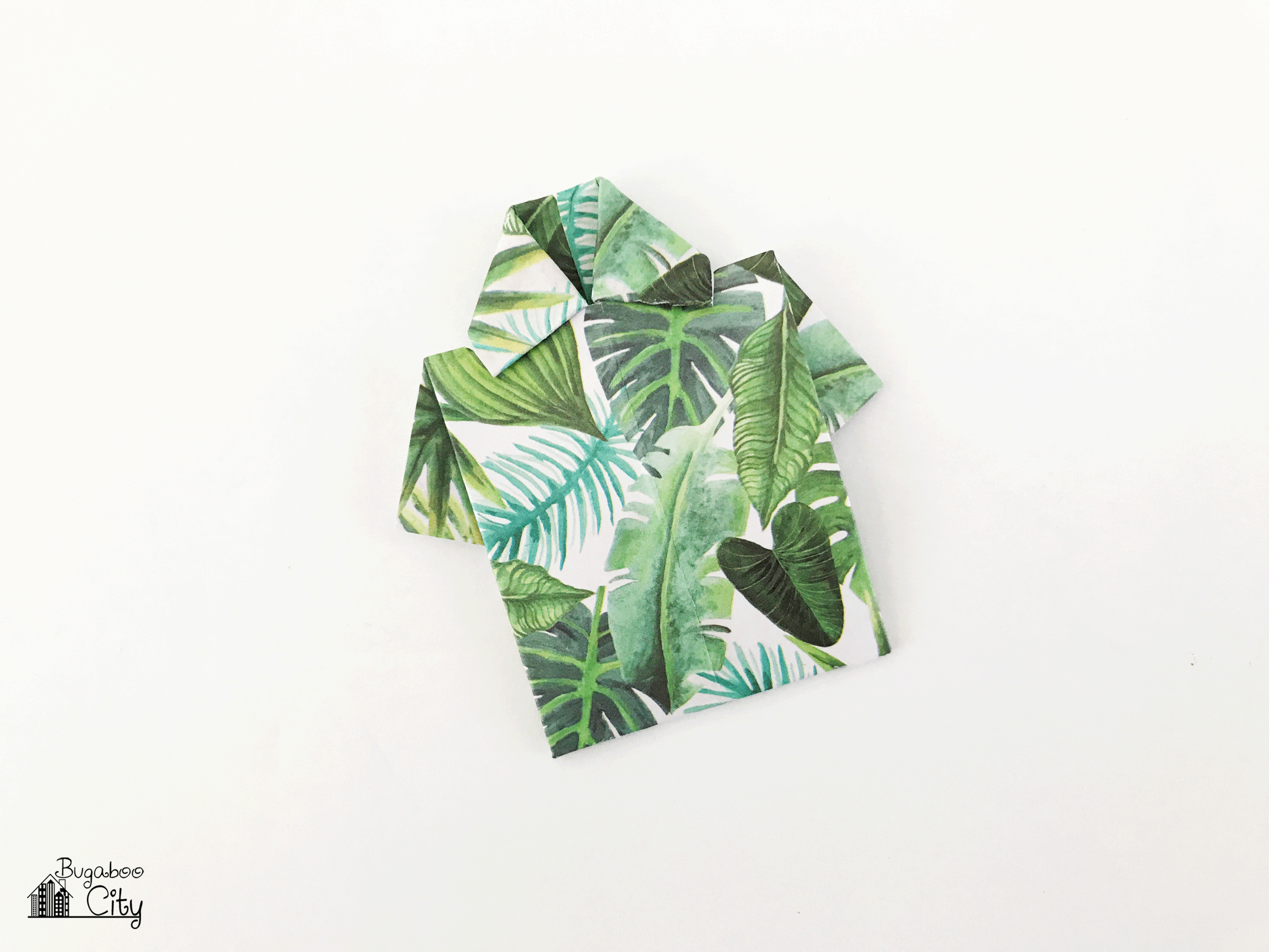 Rectangle is folded to form the shirt.