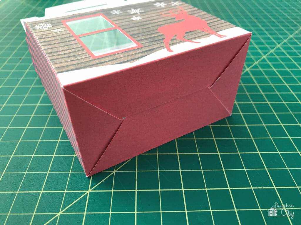 The bottom of the box. 