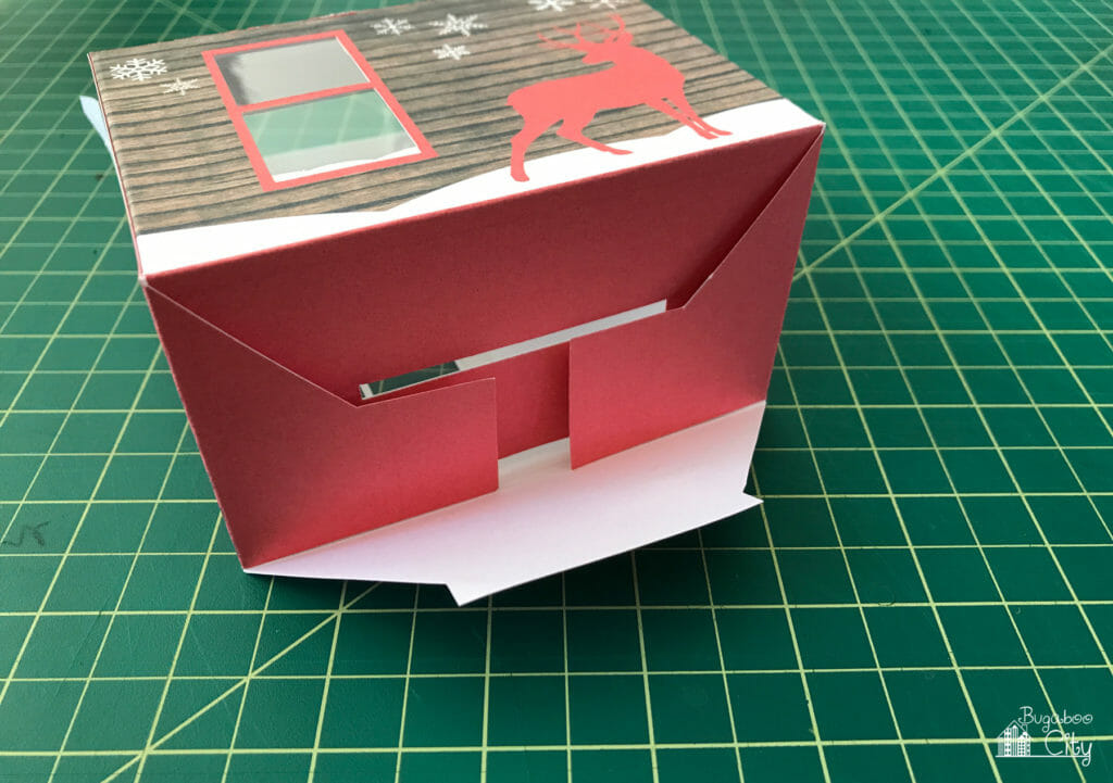 The bottom of the box showing how it is folded.