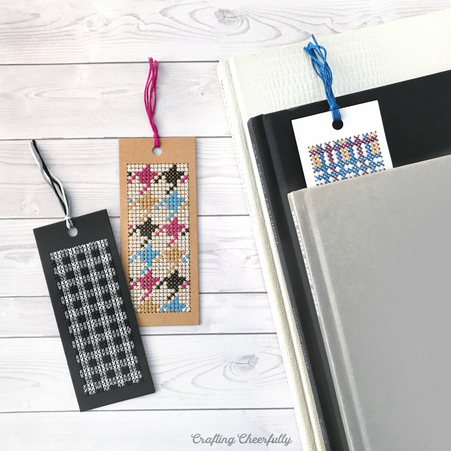 Check and Plaid Bookmarks - Free Cross Stitch Patterns - Crafting Cheerfully