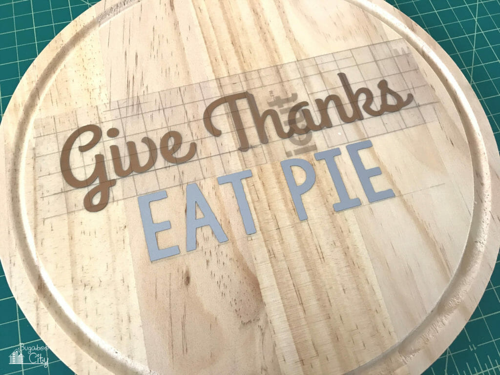 Thanksgiving DIY Pie Sign using Adhesive Foil