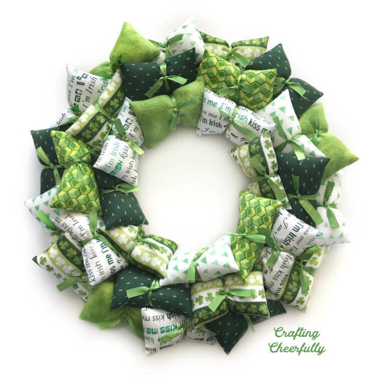 DIY St. Patrick’s Day Pillow Wreath