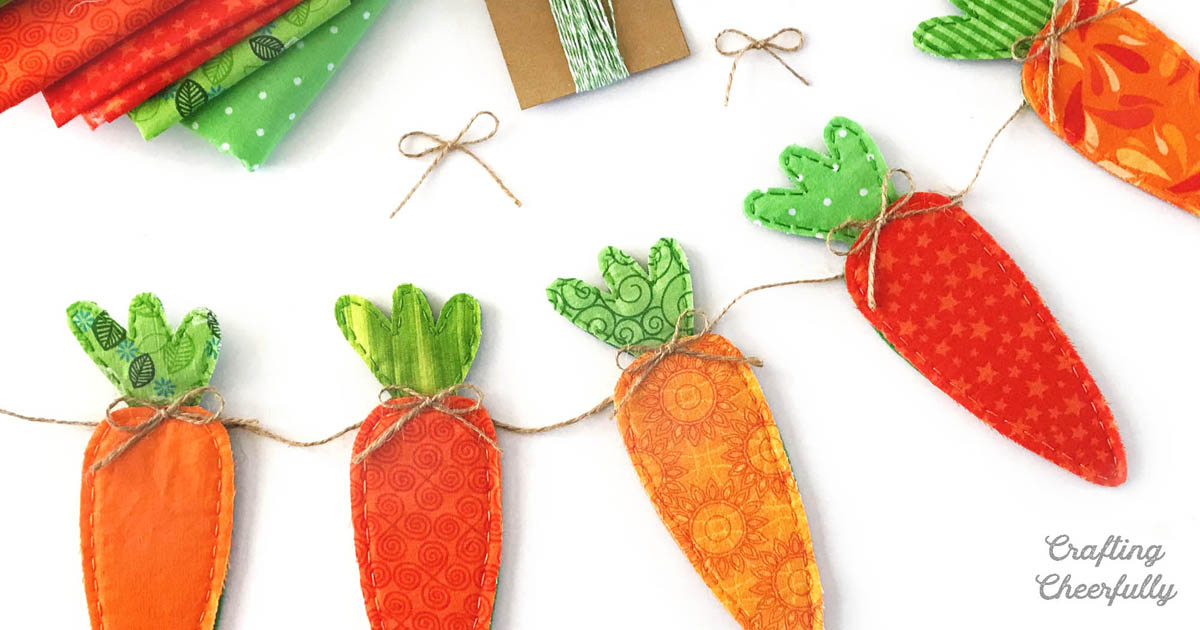 Fabric Carrot Banner for Easter - Crafting Cheerfully fabric-carrot-banner-for-easter-crafting-cheerfully