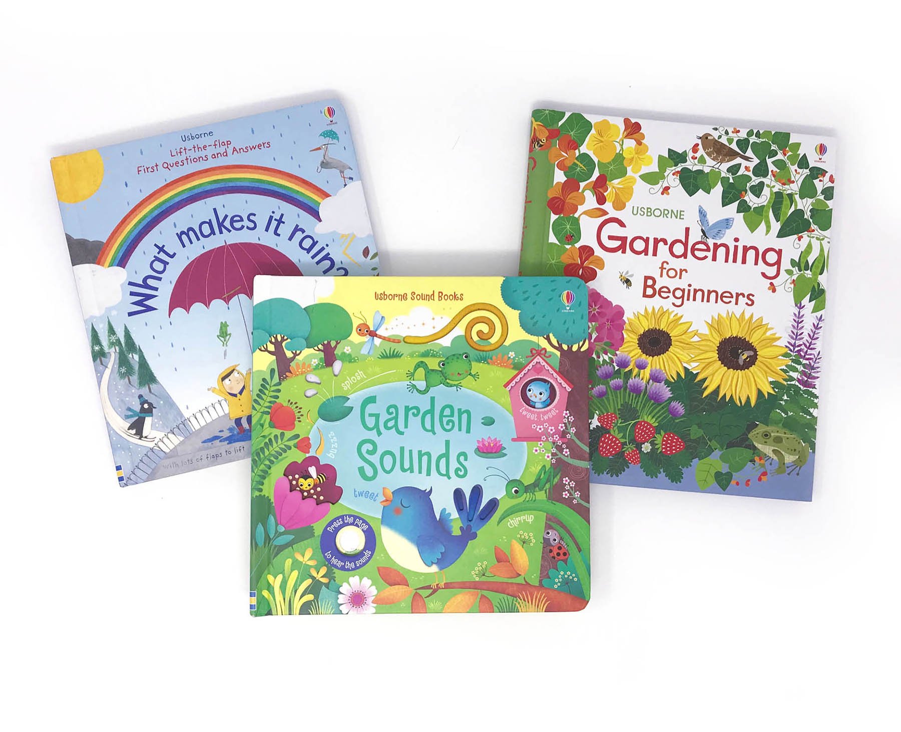 Three children's books on gardening.