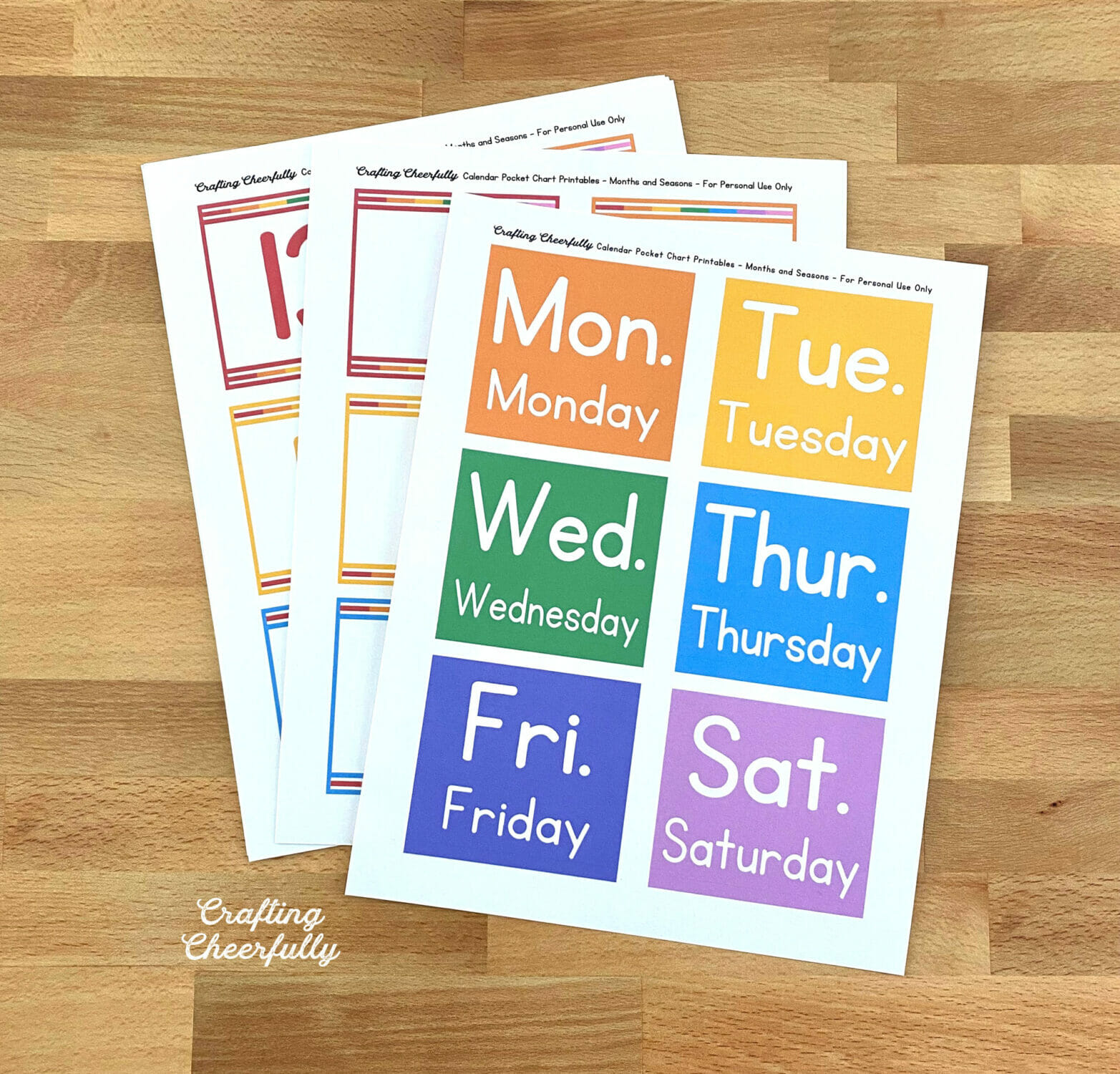 DIY Calendar Pocket Chart - Crafting Cheerfully