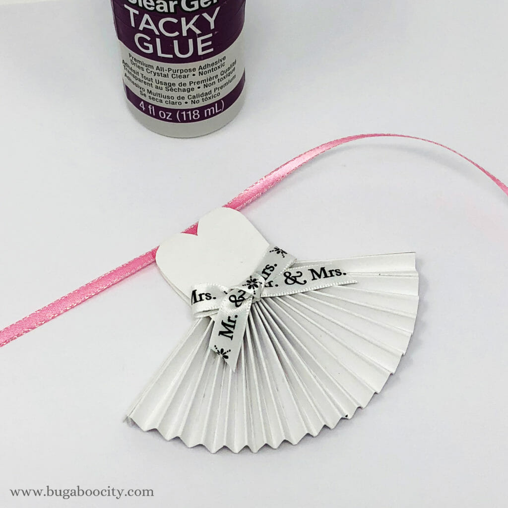 DIY Paper Wedding Dress Banner with Free Template