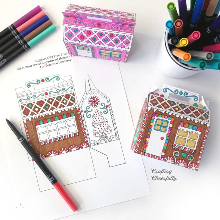 Color-Your-Own Gingerbread House Treat Box