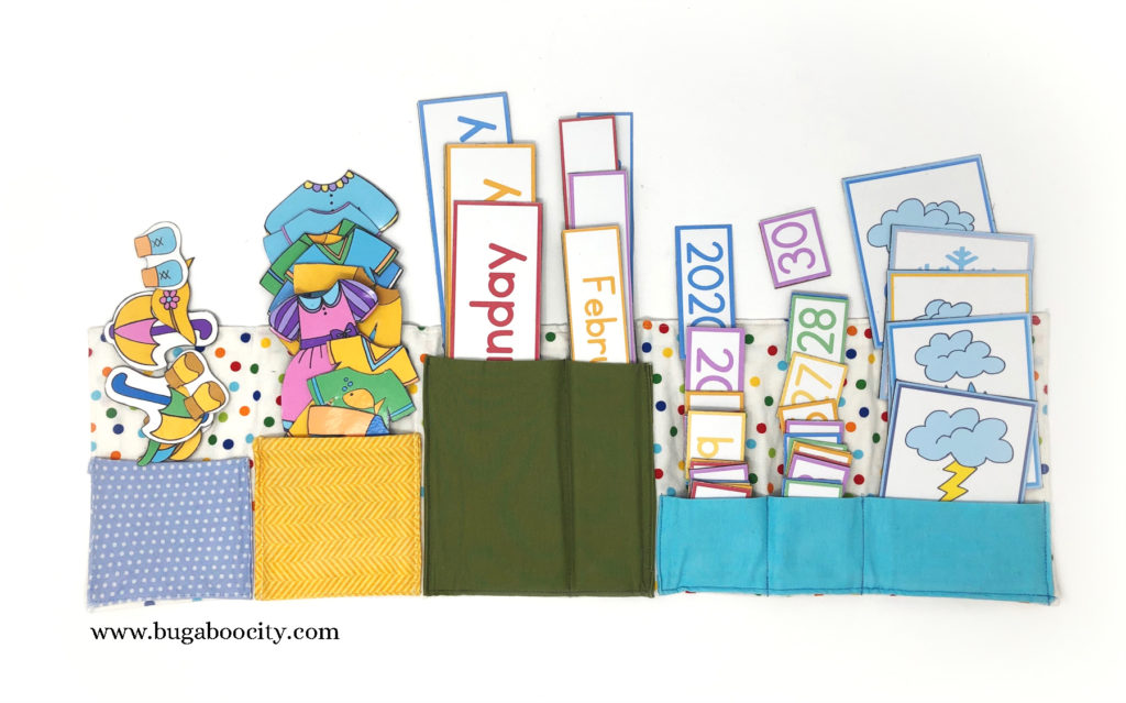 DIY Children's Calendar Fabric Magnet Holder