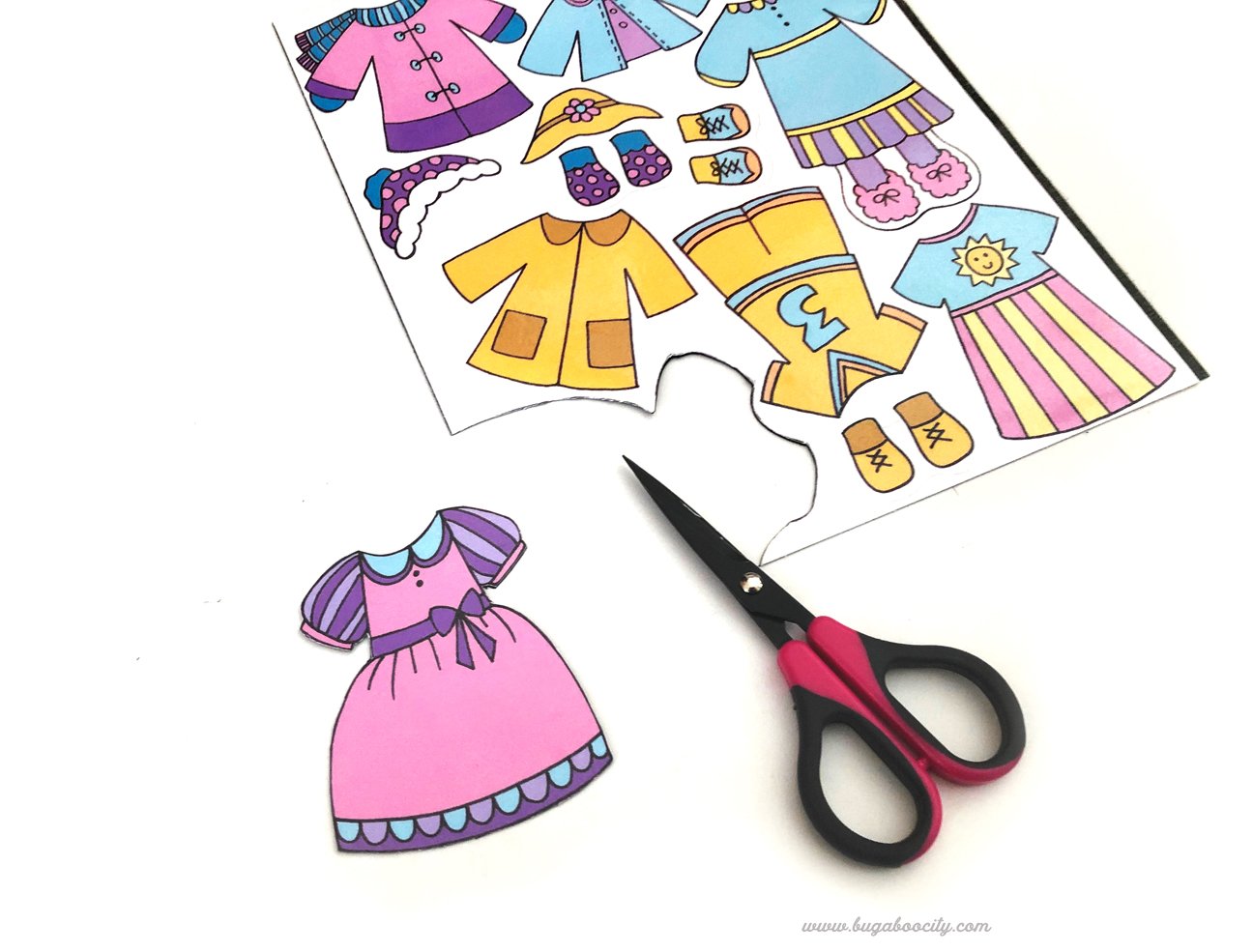 Cute Pink Clothes for Paper Dolls Printable DIY Activities for