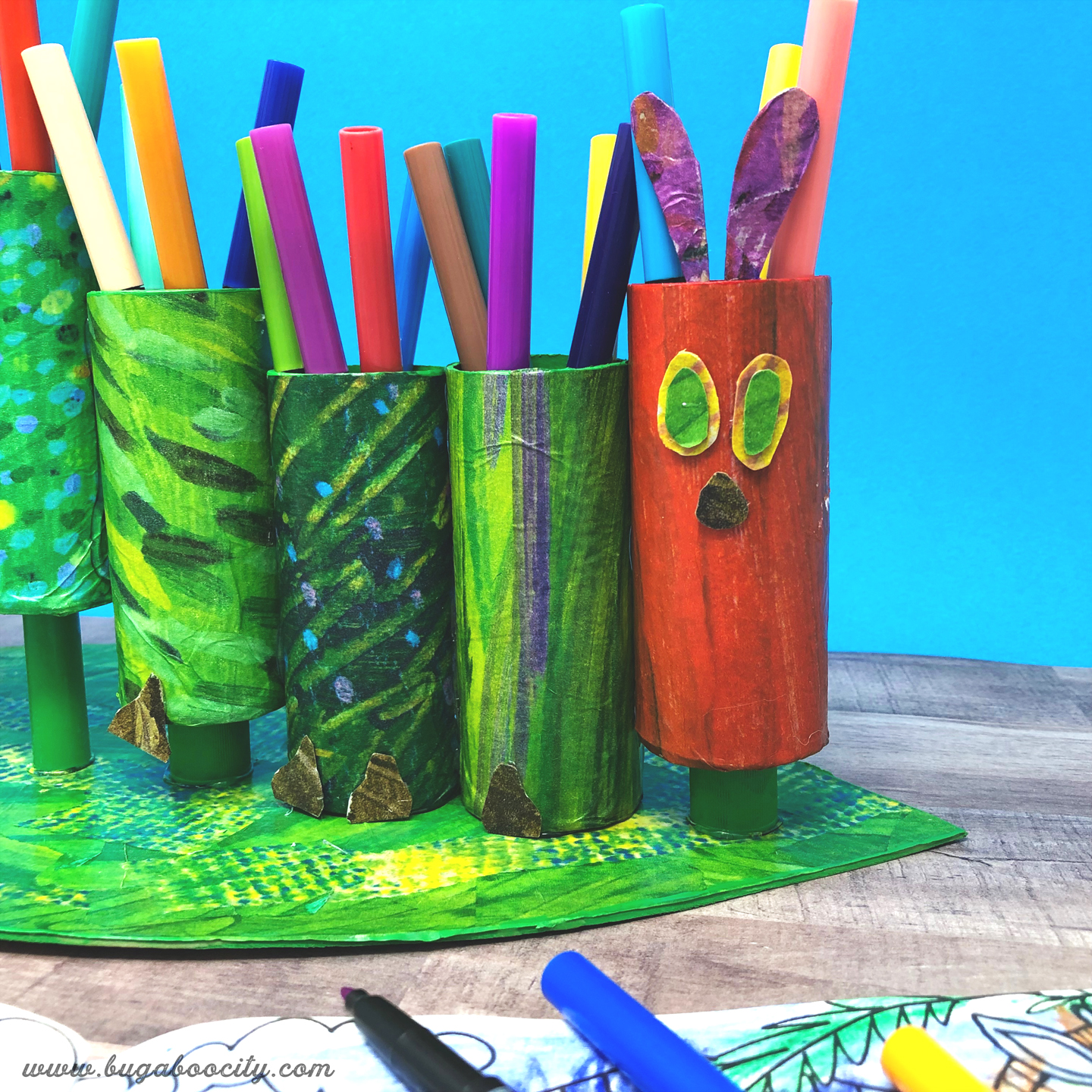 Hungry Caterpillar marker holder.