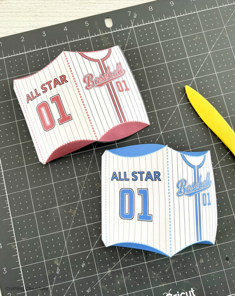 DIY Baseball Jersey Pillow Boxes Crafting Cheerfully