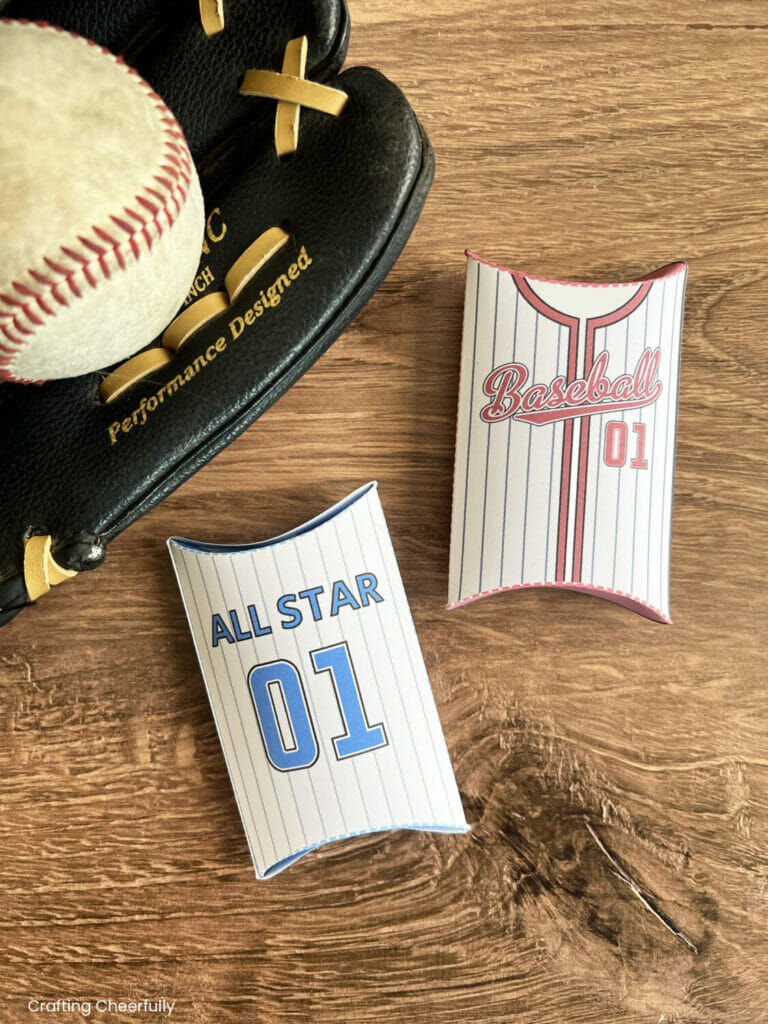 DIY Baseball Jersey Pillow Boxes Crafting Cheerfully