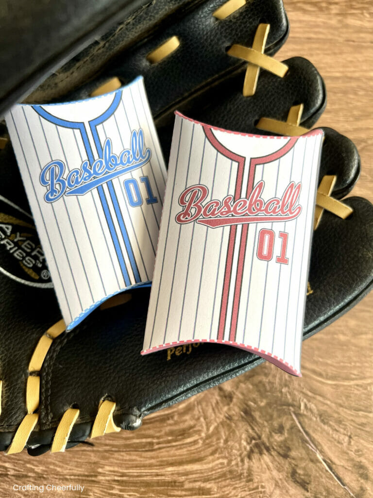 DIY Baseball Jersey Pillow Boxes Crafting Cheerfully