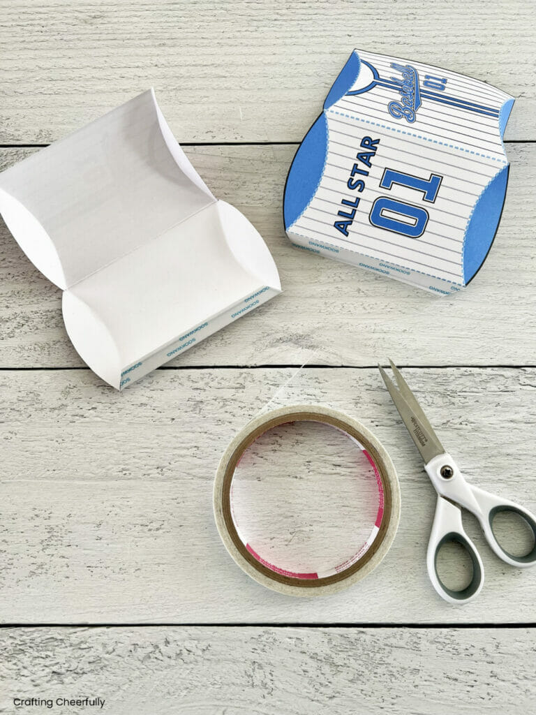 DIY Baseball Jersey Pillow Boxes Crafting Cheerfully