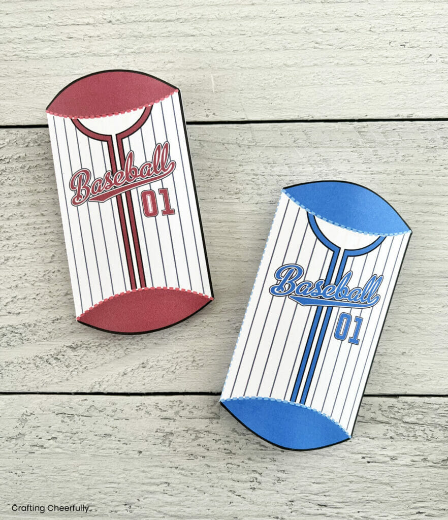 DIY Baseball Jersey Pillow Boxes Crafting Cheerfully
