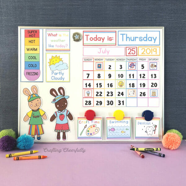 How to Make a Daily Calendar For Kids - Crafting Cheerfully