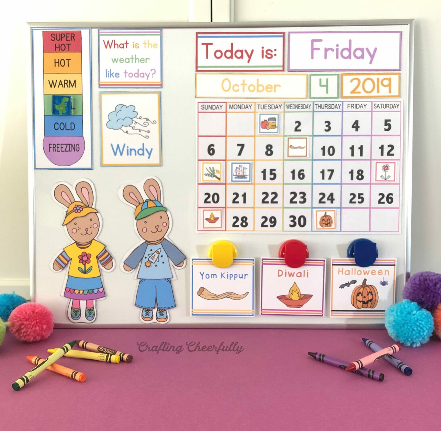 DIY Children's Calendar with holiday cards